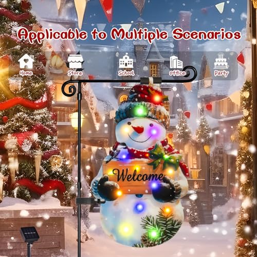 12x18 Lighted Christmas Snowman Garden Flag