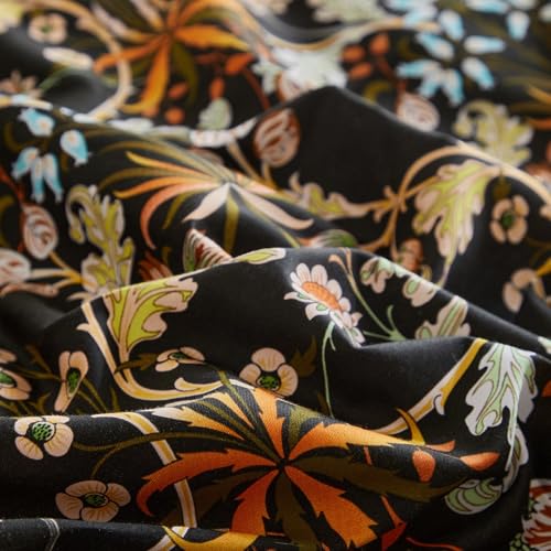 Queen Comforter Set Vintage Paisley Floral Comforter Set with Flowers Leaves Pattern Fluffy Soft Vibrant Bohemian Floral Bedding Set Cottagecore Botanical Flowers Comforter with 2 Pillow Shams