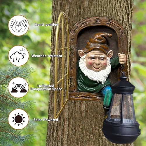 Fairy Garden Statues Gnomes Solar Lantern