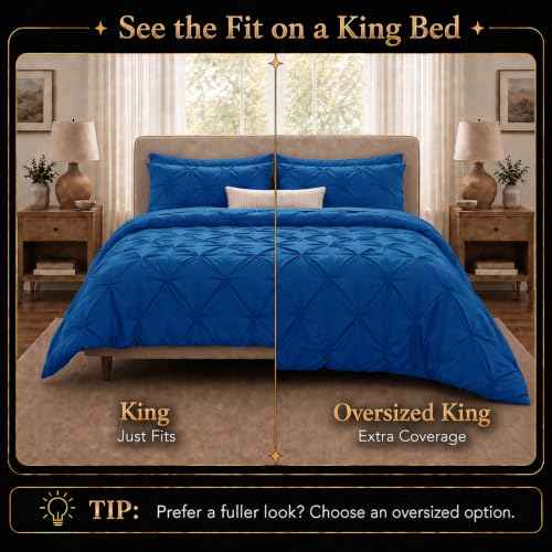 King Size Comforter Set Classic Blue
