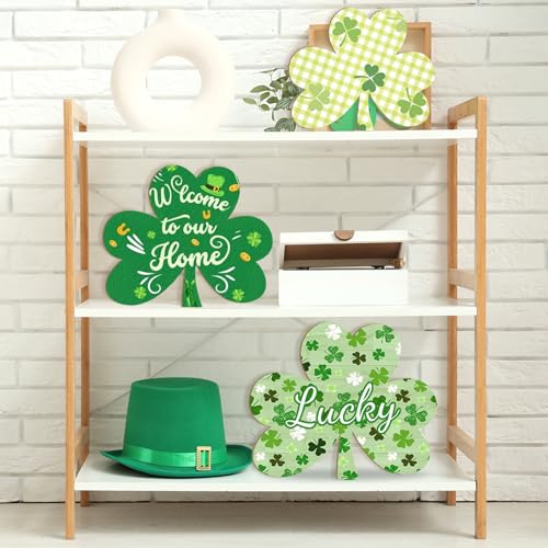 Large Size Wooden Shamrock St. Patrick's Day Ornaments to Paint (6 Count)