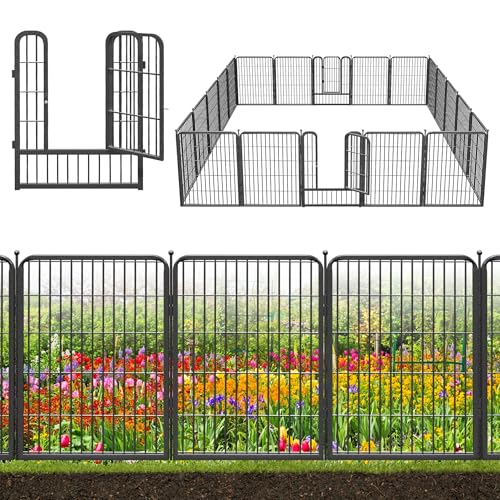 Decorative Black Metal Fencing Garden Fence with Gate