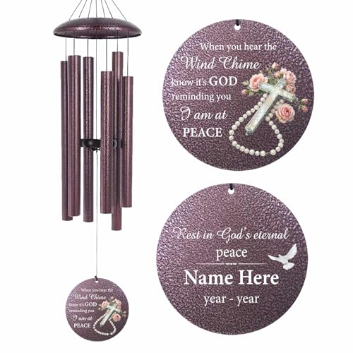 Personalized Outside Wind Chimes for Loss Mother Father