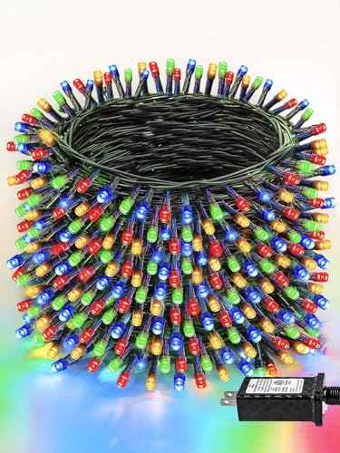 165 FT 500 LED Christmas Lights String Indoor Outdoor Waterproof Multicolor