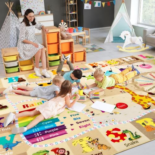 BENRON 4x6 Playroom Rug for Kids Washable