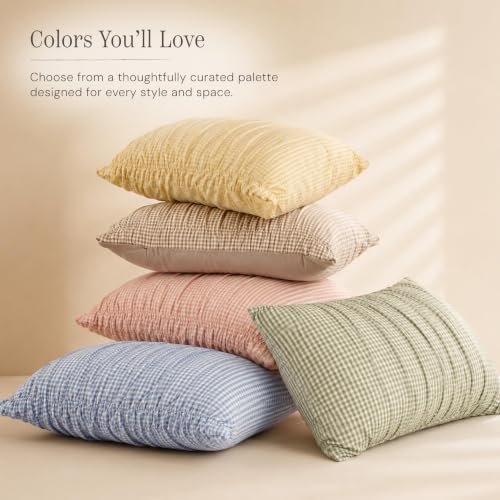 Pink Gingham Full Size Comforter Sets