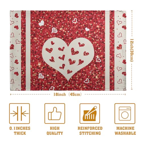 Valentine Hearts Placemats Set of 4 (4 Count)