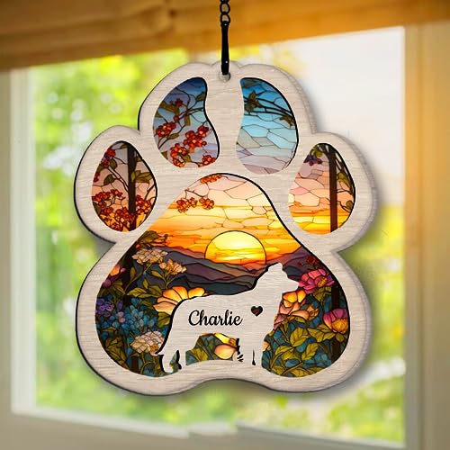 Personalized Border Collie Suncatcher Dog Memorial Gifts