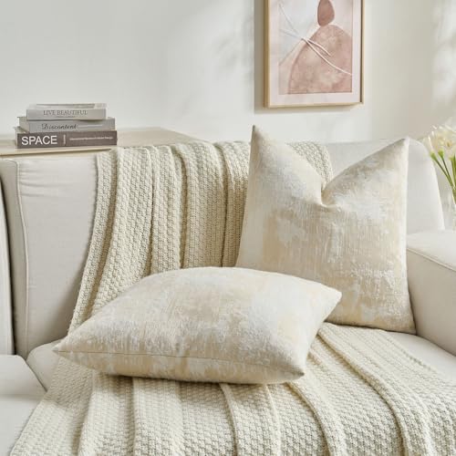 Pack of 2 Faux Cashmere Throw Pillow Covers 18x18 Inch (2 Count)