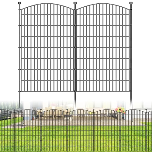 10 Panel No Dig Decorative Garden Fence 48" H x 22.6'L Outdoor Dog Barrier (9.8 Sq Ft)