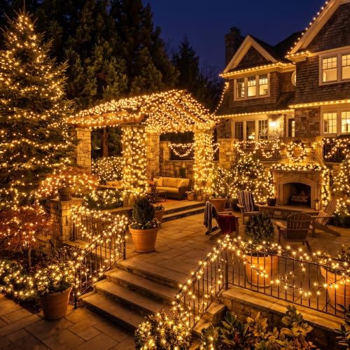 Gold Christmas Incandescent String Lights Outdoor 100 Count 19.7ft