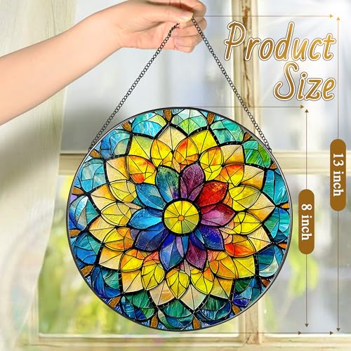 8'' Rainbow Mandala Sun Catcher Ornament
