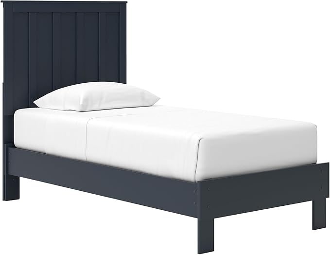 Signature Design by Ashley Simmenfort Casual Twin Platform Bed, Foundation or Box Spring Not Needed, Blue