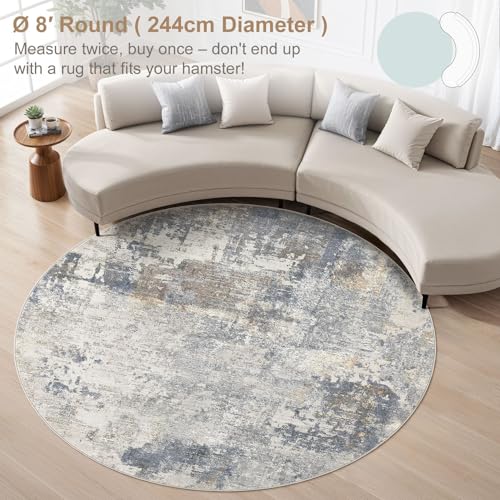 8ft Round Area Rug Living Room Rugs