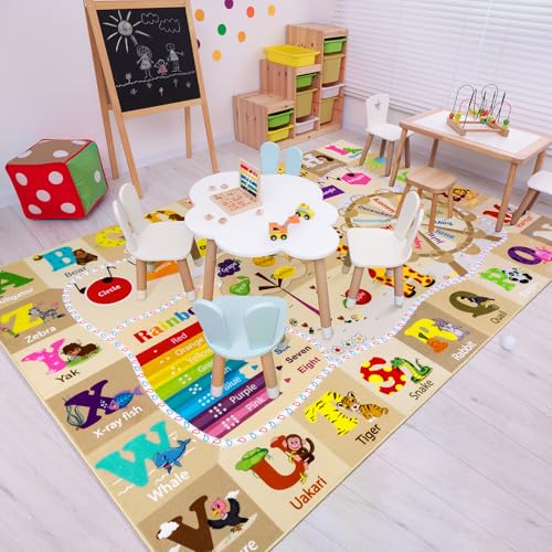 BENRON 4x6 Playroom Rug for Kids Washable