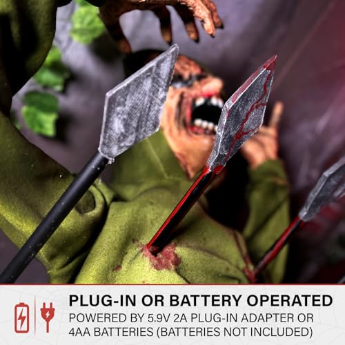 4.4 Ft. Animatronic Impaled Zombie Voice (4.4 ft Impaled Zombie)