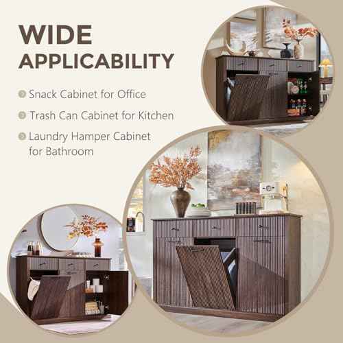 Triple Tilt Out Trash Can Cabinet