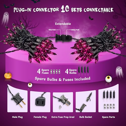 Halloween Purple Lights (50 Count)