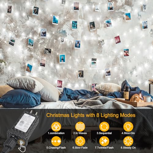 196 FT 600LED Christmas Lights Plug in