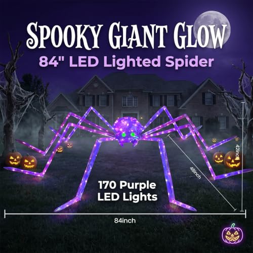 7FT Halloween Outdoor Decorations Giant Spider