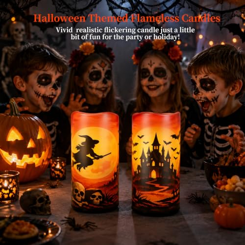 3"x6" Halloween Flameless Candles (2 Count)