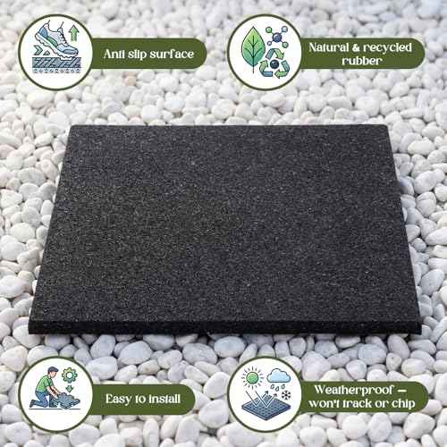 16 Pcs Rubber Stepping Stones Outdoor 12 x 12 Inch (16 Count)