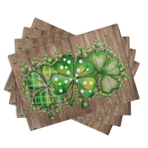 St Patricks Day Eucalyptus Leaves Placemats Set of 4 (4 Count)