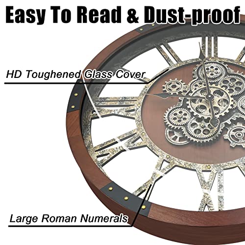 30" Original Moving Gears Wall Clock