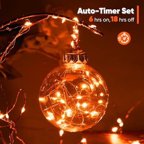 2 Pack 65.6 Ft. Battery Operated Outdoor String Lights with Remote & Timer (2 Count)