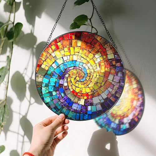 8'' Rainbow Spiral Suncatcher Ornament