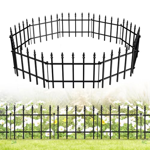Decorative Metal Garden Fence 11" x 12'