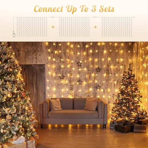304 LED Curtain Lights Outdoor (9.8 Foot)
