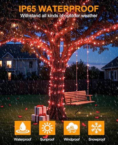 40FT 120 LED Christmas Lights Outdoor