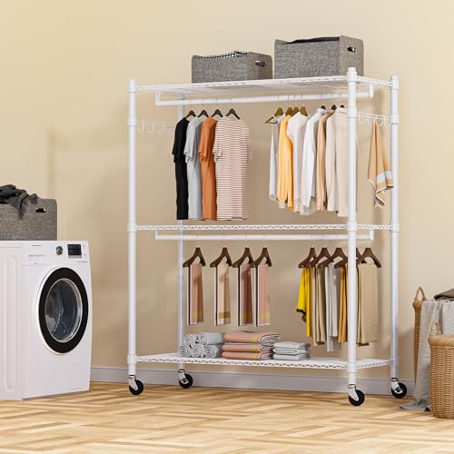 3 Tier Garment Rack with Wheels