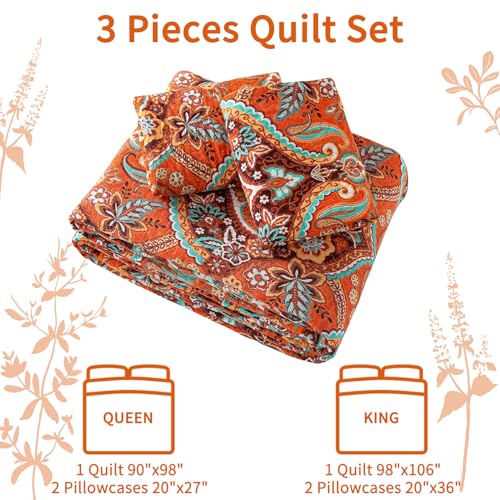 100% Cotton Face Quilt California King Size Bedding Set