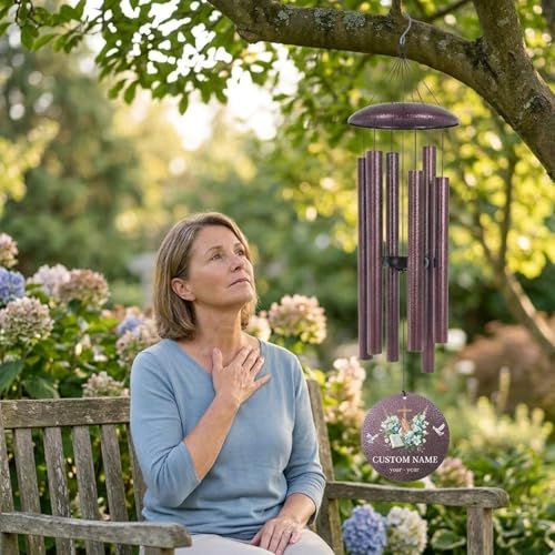 Personalized Deep Tone Wind Chimes Memorial
