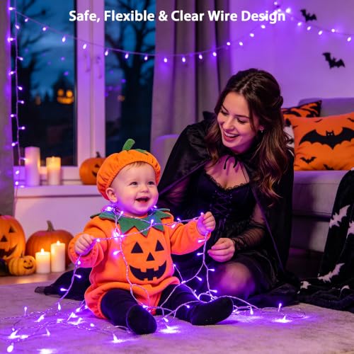 99Ft Purple Halloween Lights (99 Foot)