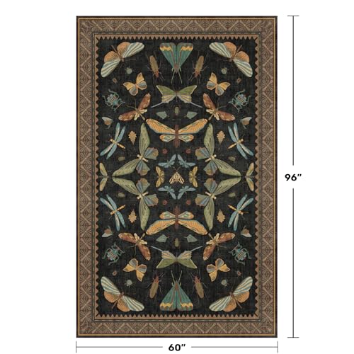 5x8 Black Rug for Bedroom (40 Sq Ft)