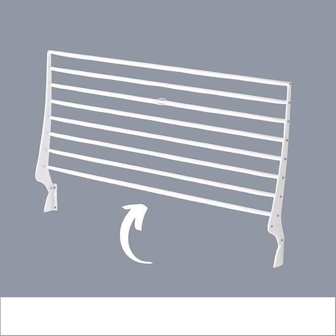 foxydry Fold, Wall Drying Rack, Vertical Drying Rack for Indoor and Outdoor Aluminium and Steel (White - Closing Up, 2X Fold 60)
