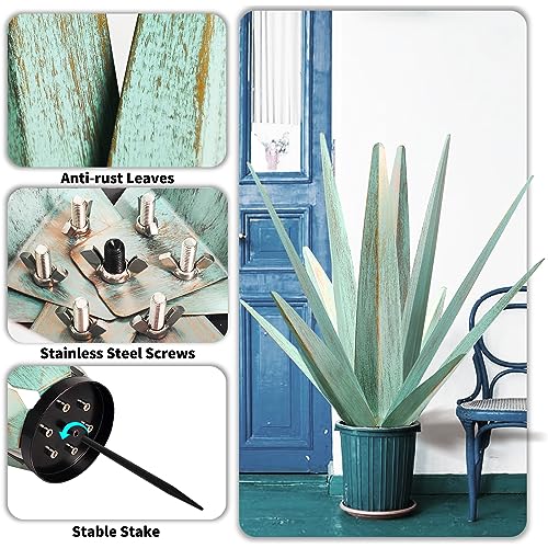 24" Metal Agave Plant Outdoor Decor