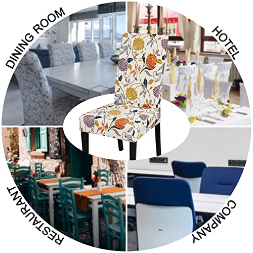 Pattern Chair Covers for Dining Room Set of 4