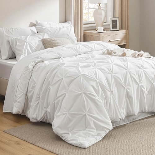 7 Piece White Comforter & Sheet Set