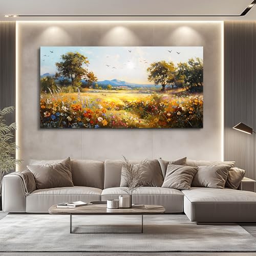 Canvas Wall Art For Living Room Large Wall Decor For Office Bedroom Decorations Rural Pastoral Painting Artwork Room Wall Mural Aesthetic Home Decor 30x60 In