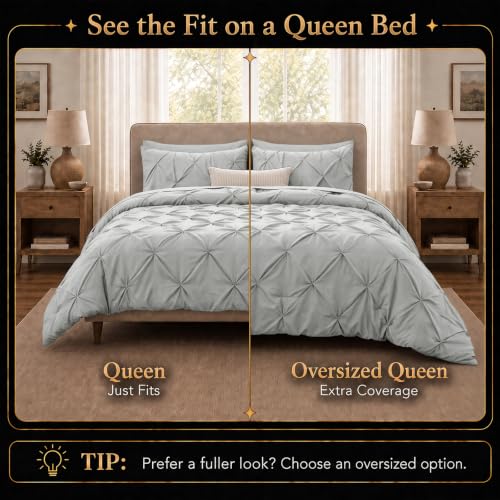 Queen Comforter Set Light Grey
