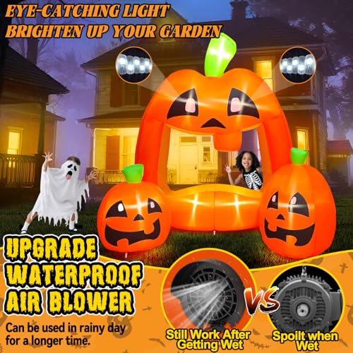 7ft Halloween Inflatables Pumpkin Photo Booth