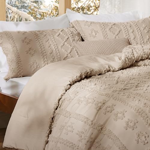 Tufted Boho Comforter Set California King Size