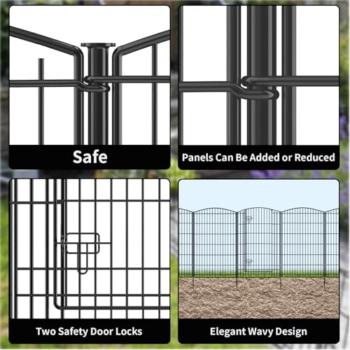 Decorative Garden Fence 12 Panels 26ft