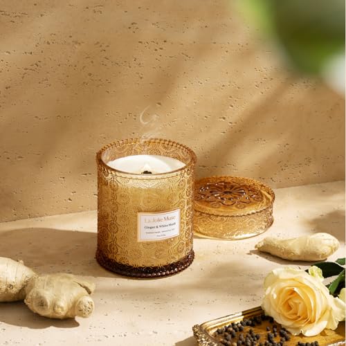 Ginger & White Musk Scented Candle for Home (19 Ounce)