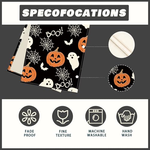 Halloween Ghost Pumpkin Table Runner for Table Decoration 13x48 Inch