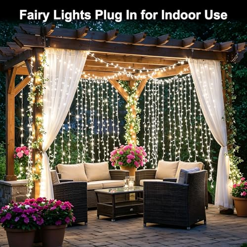 196 FT 600LED Christmas Lights Plug in